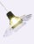 Elegant tulip pendant light with green and clear murano glass blades on a partly chromed and nickel hardware designed by...