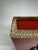 Metal French Provincial Ceramic Solid Brass Bow Red Jardiniere For Sale - Image 7 of 11