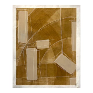 Crossing II by Murray Duncan, Mix Media on Paper, Abstract Geometric For Sale