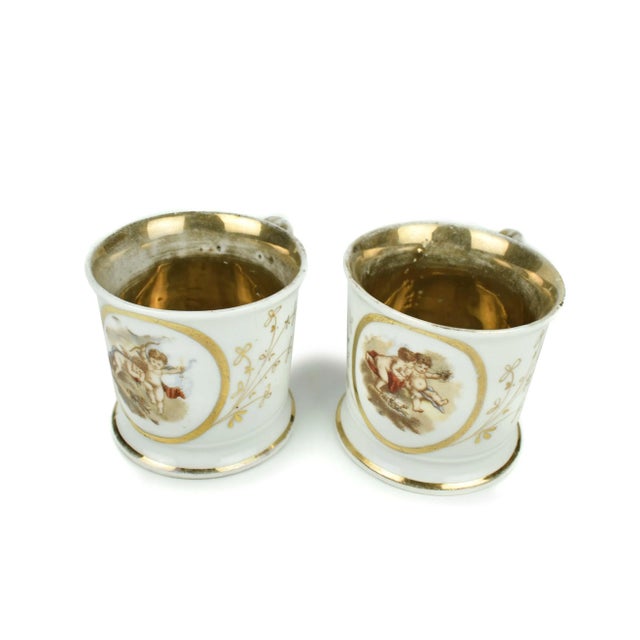 The golden age of shaving mug production occurred between 1870 and 1920. Antique late 19th/early 20th century ceramic gold...