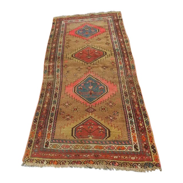 Antique Bakshaish Rug - 3′6″ × 6′8″ For Sale