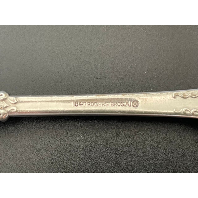 Late 19th Century 1847 Rogers Bros A1 Berkshire 1897 Silverplate Dinner Forks, Set of 5 For Sale - Image 5 of 8