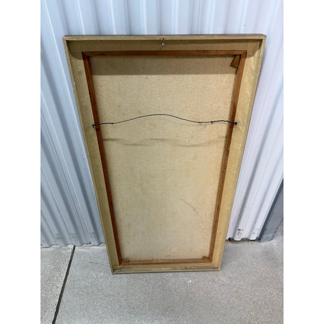 Figurative Mid 20th Century Modern Painting of a Guanyin Statue in Garden Setting Signed Lynn Morell For Sale - Image 3 of 8