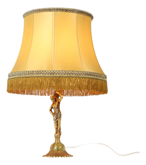 Vintage Table Lamp in Brass and Onyx Marble, 1960s