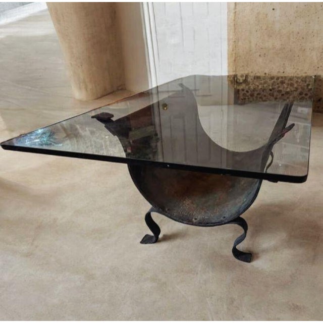 Spanish Vintage Elegance: A 1950s Spanish Wrought Iron Coffee Table For Sale - Image 3 of 6
