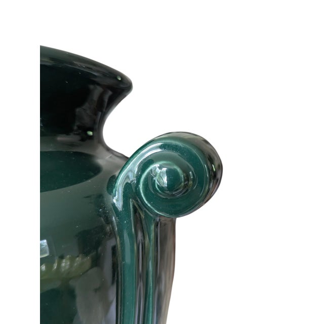 Ceramic Vintage Neoclassical Green Ceramic Table Lamp For Sale - Image 7 of 14