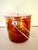 Mid-Century Modern Vintage Tortoiseshell Lucite Ice Bucket With Clear Lid and Handle For Sale - Image 3 of 6