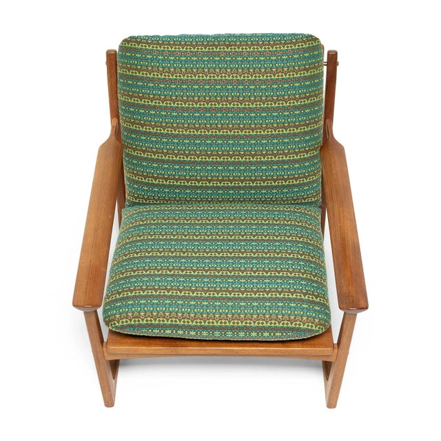 Wood Pair of Danish Modern Cane Back Armchairs by Hans Olsen For Sale - Image 7 of 13