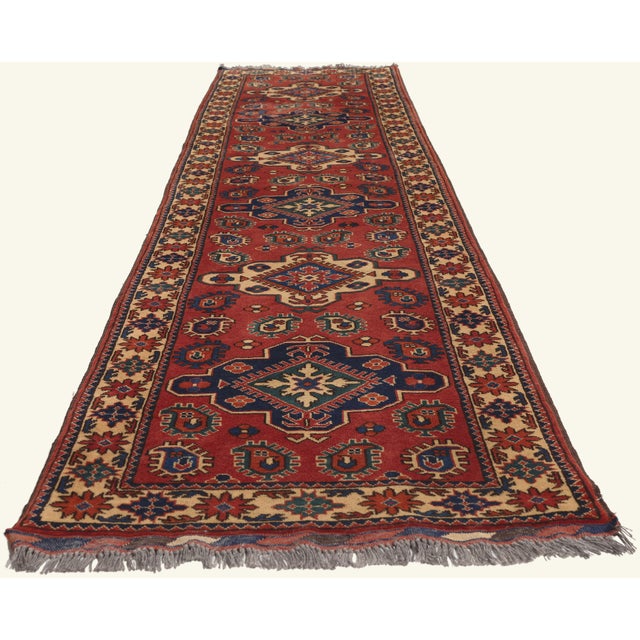 Tribal Vintage Afghani Rug, 02'08 X 11'07 For Sale - Image 3 of 10