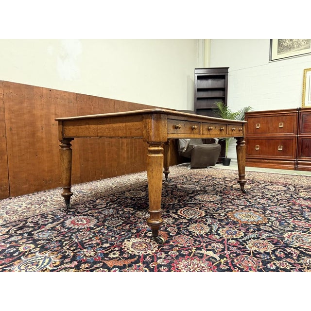 English Writing Desk in Oak For Sale - Image 5 of 18