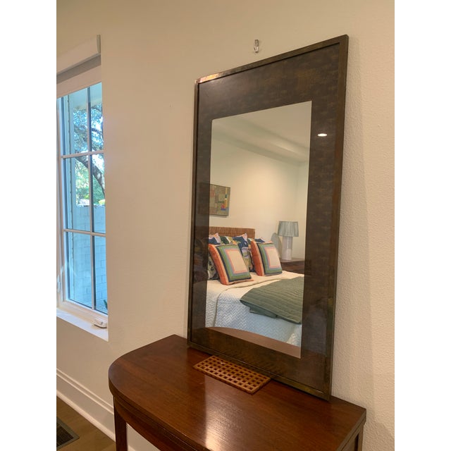 Art Nouveau Antique Mirror With Blocked Bumble Bee Pattern For Sale - Image 3 of 7