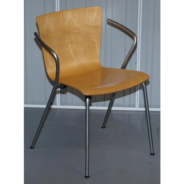 Vintage Bentwood Stacking Armchairs by Vico Magistretti for Fritz Hansen, Set of 6 For Sale - Image 18 of 18
