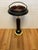 1970s 1970s Mid-Century Modern Brass and Faux Leather Floor Standing Ashtray With Amber Glass Insert For Sale - Image 5 of 5