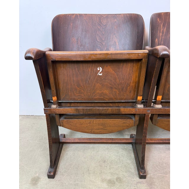 Vintage Two-Seater Cinema Bench from Thonet, 1950s For Sale - Image 12 of 18