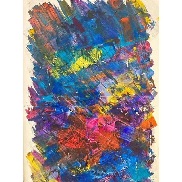 Wood Original Signed Abstract Wall Art Painting For Sale - Image 7 of 8