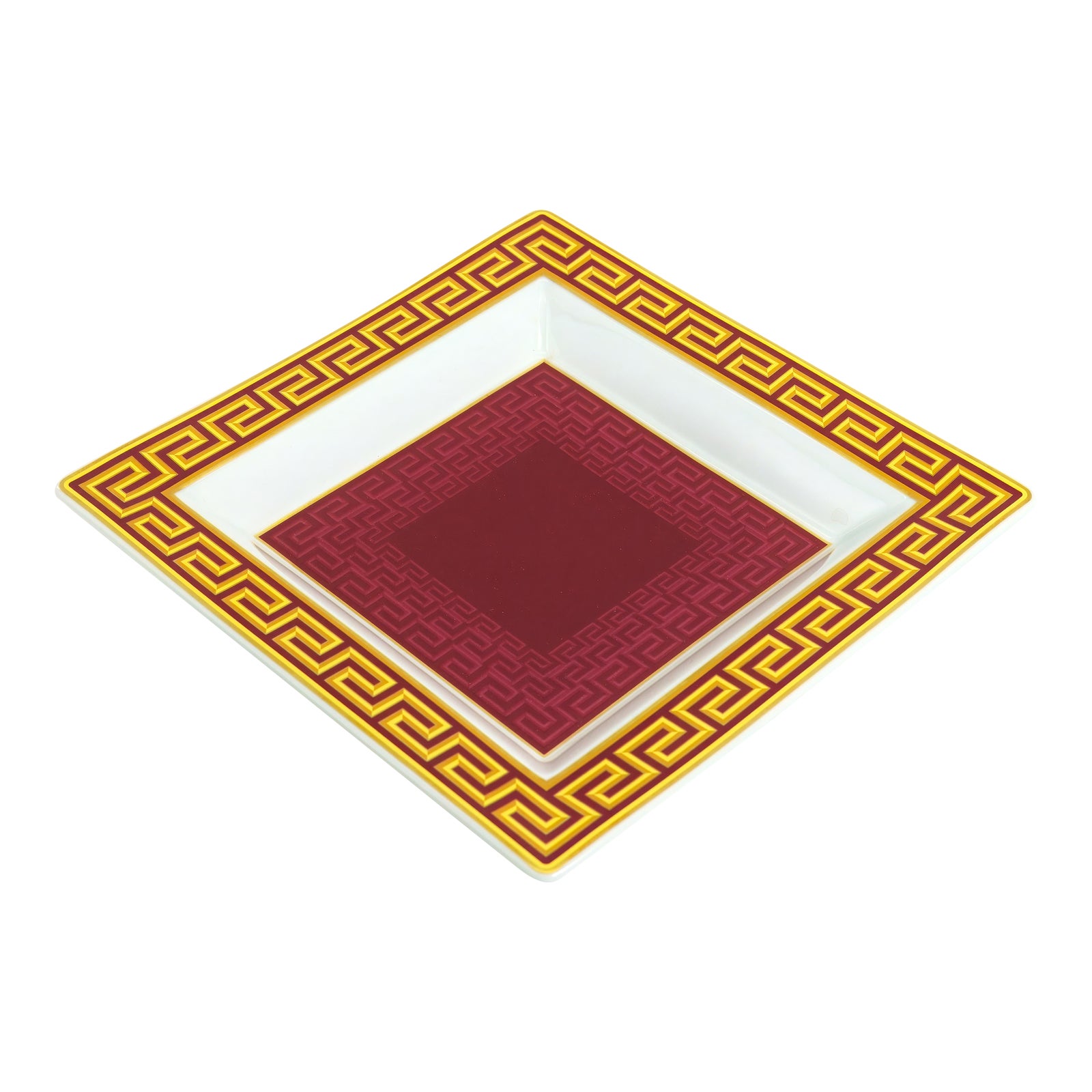 1990s Versace X Rosenthal Méandre Collection Porcelain Vide-Poche
