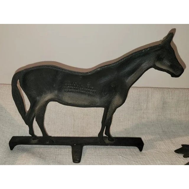Mid 20th Century Cast Iron Horse Doorstop Signed Hunter For Sale In Los Angeles - Image 6 of 7