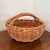 Vintage Rustic Rattan/Wicker Gathering Basket For Sale - Image 4 of 9