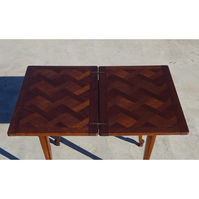 Louis XV Oak Folding Table, 1950s For Sale - Image 6 of 18