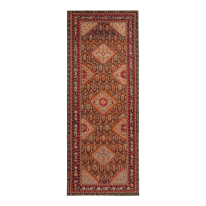 Nazmiyal Collection Antique Caucasian Baku Runner Rug | Chairish