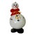 Vintage Arts & Crafts Holiday Snowman Hand Painted Gourd Art in White, Red & Black For Sale
