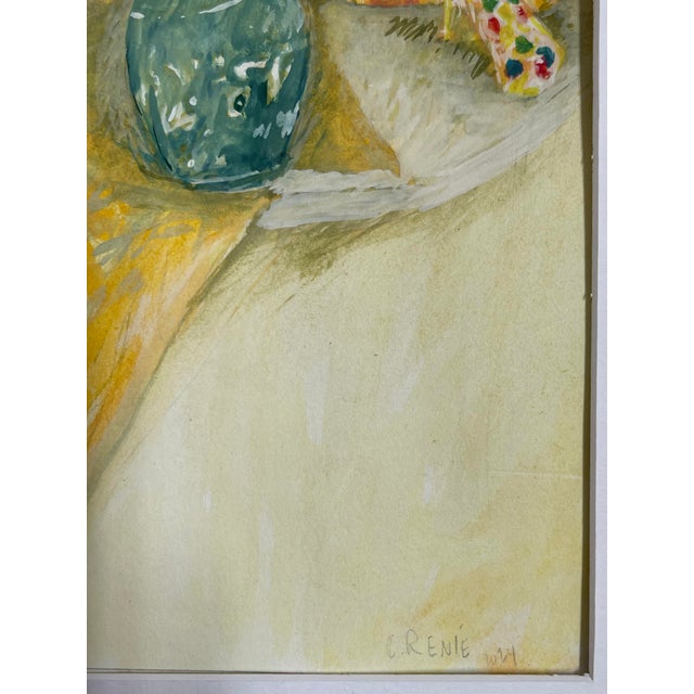 Figurative "Collection of Treasures" Watercolor Still Life Original Painting For Sale - Image 3 of 4