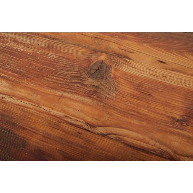 Wood Country American Painted Pine Farmhouse Dining Table For Sale - Image 7 of 13