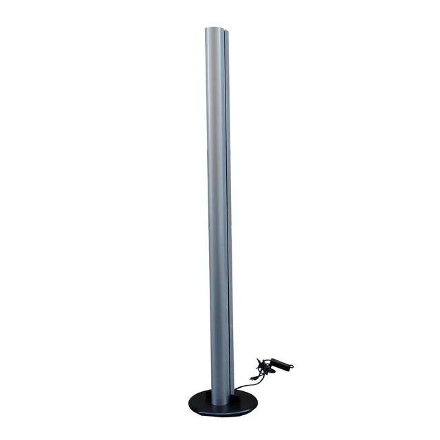 Floor lamp model Megaron by Gianfranco Frattini for Artemide in, grey laquered metal. This piece has an attribution mark,...