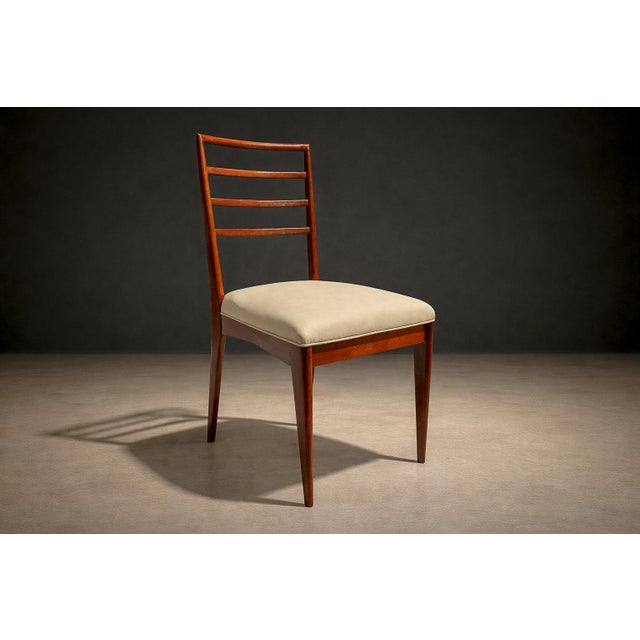 1960s Set of 4 Chairs in Caviuna & Leather, Rino Levi, 1960s For Sale - Image 5 of 11
