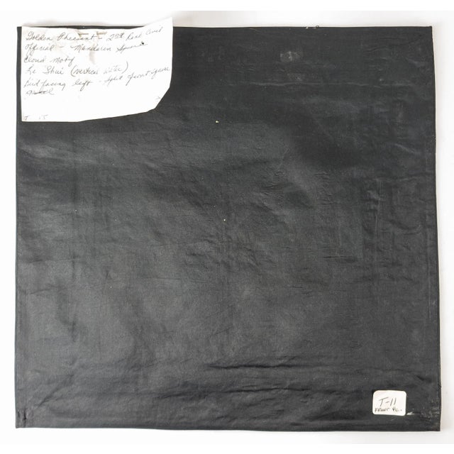 19th Century Chinese Vibrant Silk Embroidered Mandarin Rank Badge Square For Sale - Image 4 of 6