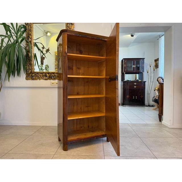 Wood Antique Biedermeier Walnut Cabinet For Sale - Image 7 of 13