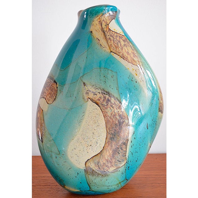 Maltese Glass Vase by Michael Harris for Mdina, 1980s For Sale - Image 14 of 14