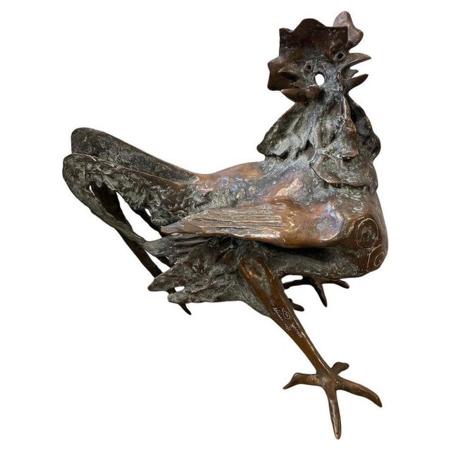 Lost-Wax Cast Bronze Gallo Rooster Sculpture attributed to Luciano Minguzzi, 1970s For Sale - Image 17 of 17