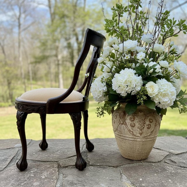 Victorian 19th C Solid Mahogany Chippendale Chair-Ball Claw Feet-Carved-Antique-Victorian For Sale - Image 3 of 11