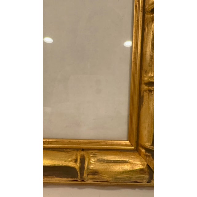 Vintage Faux Gilt Bamboo Picture Frame 5 X7 For Sale - Image 11 of 13