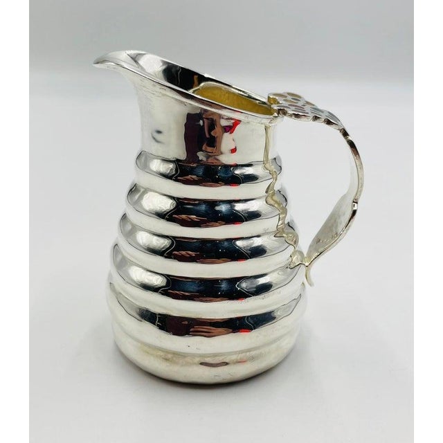 Mid-Century Modern Whimsical 1960s Los Castillo Bee Pitcher With Malachite & Silver Inlay For Sale - Image 3 of 16