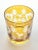 1970s Bohemian Amber Glass Cut 3 Tumbler Cocktail Glasses Wildlife Deer Duck For Sale In Dallas - Image 6 of 7