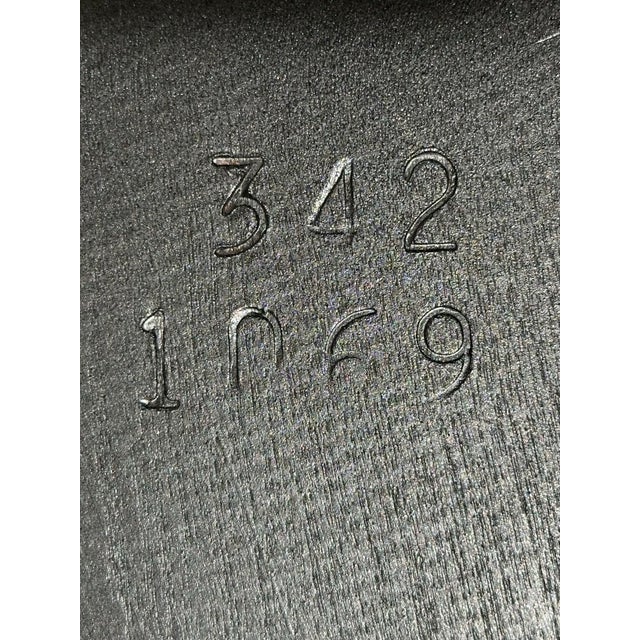 Vintage C. 1969 S. Bent & Bros. Collegiate Black Windsor Style Arm Chair For Sale - Image 11 of 12