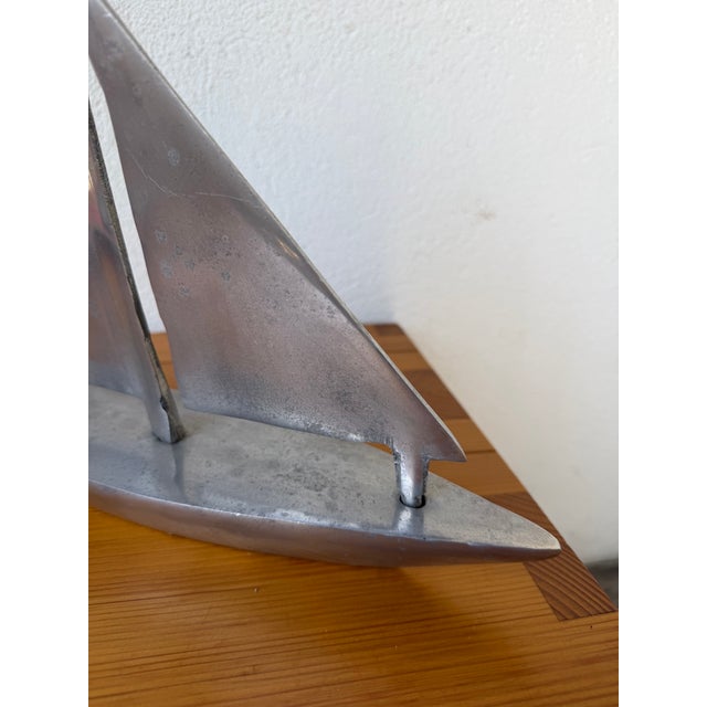 Vintage Polished Aluminum Sailboat, 1970s For Sale - Image 15 of 18
