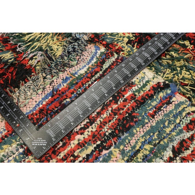 Late 20th Century Vintage Boujad Moroccan Rag Rug, 04'10 X 09'00 For Sale - Image 5 of 9