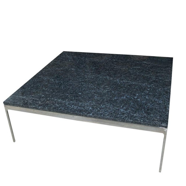 Mid-Century Modern Zographos Granite & Stainless Steel TA35 Series Coffee Table For Sale - Image 3 of 7