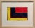 Paper Conrad Buff -Yellow Red & Black Abstract -1960s California Modernist Oil Painting For Sale - Image 7 of 7