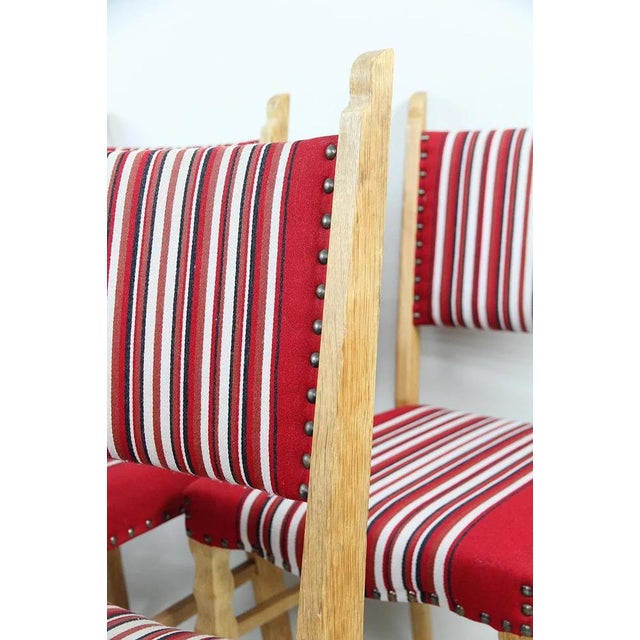 1970s Set 6 Danish Modern Red Dining Chairs For Sale - Image 10 of 12