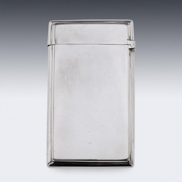 Silver Antique Victorian Silver Card Case, 1883 For Sale - Image 8 of 11