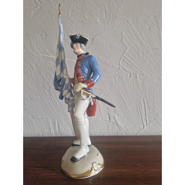 Rare depiction of a Bavarian. Ensign. Embossed mark and green stamp mark, model no. 790 by Hanns Goebl (1901 - 1986)...