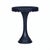 Wood Scalloped Round Drink Table Navy Blue For Sale - Image 7 of 10