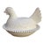Vintage Indiana Glass White Milk Glass Hen on Nest Covered Dish For Sale