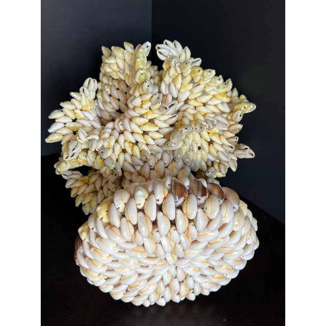 Vintage South Pacific Cowrie Shell Vase For Sale - Image 10 of 12