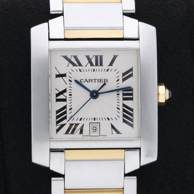 Cartier Cartier Tank Francaise Large 28mm Two Tone Automatic Date Watch For Sale - Image 4 of 10