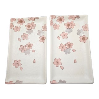 Tds, Rectangular Plate, Sakura, White For Sale